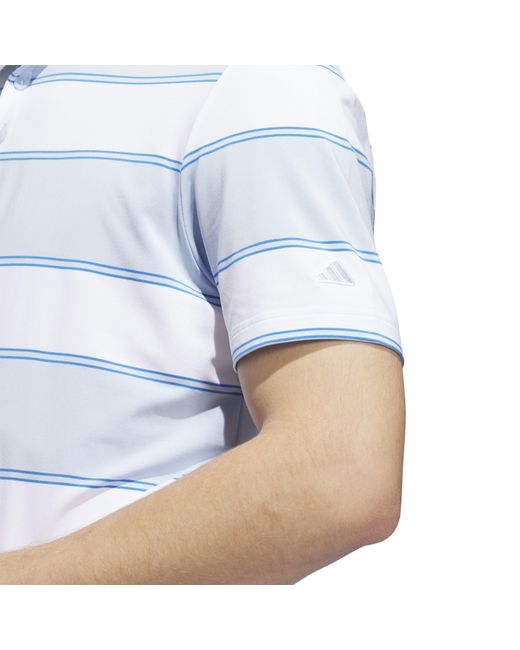Adidas Blue Short Sleeve Performance Polo Shirt for men
