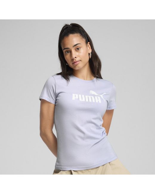 PUMA Blue Regular Fit Logo T-Shirt