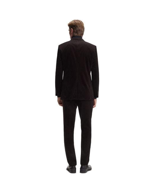 Boss Black X Beckham Striped Pleat-Front Trousers for men