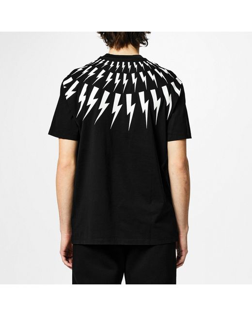 Neil Barrett Black Lightning Bolt T Shirt for men