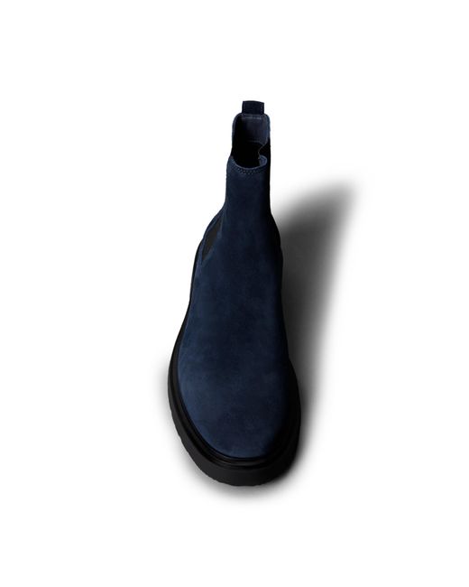 Calvin Klein Blue Suede Chelsea Boots for men