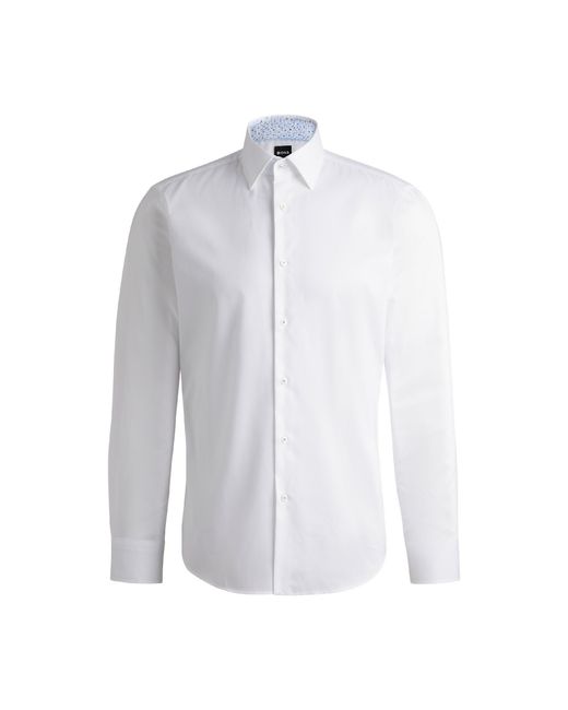 Boss Gray H Joe Kent Long Sleeve Oxford Shirt for men
