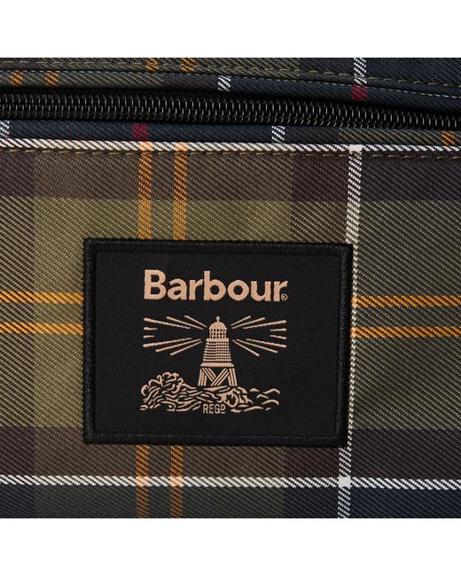 Barbour Black Tartan Washbag for men