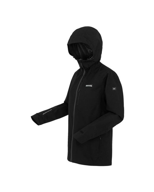 Regatta Black Birchdale Ii Waterproof Hooded Long Sleeve Jacket
