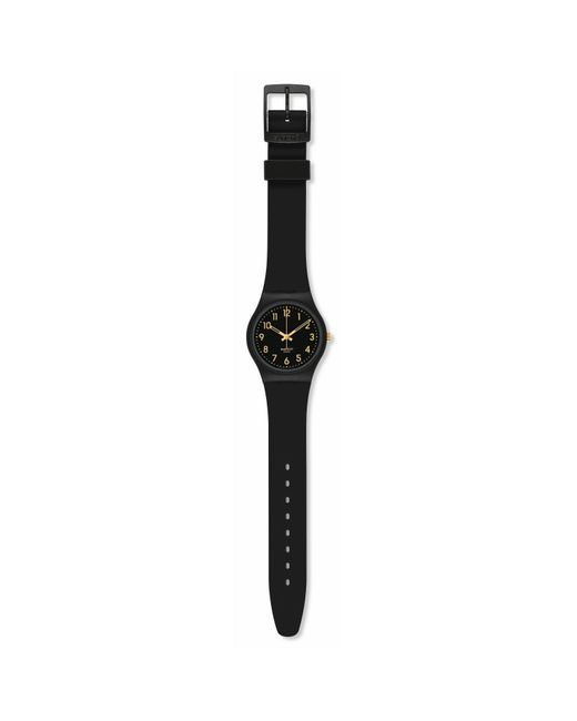 Swatch Black Core Analogue Quartz Watch