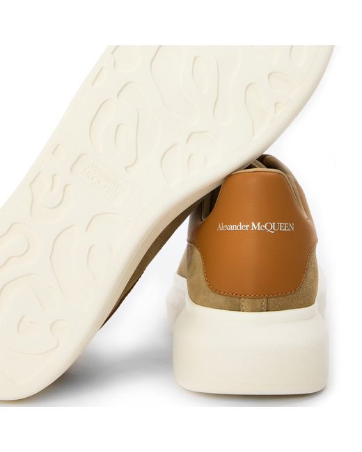 McQueen Natural Oversized Leather Trainers for men