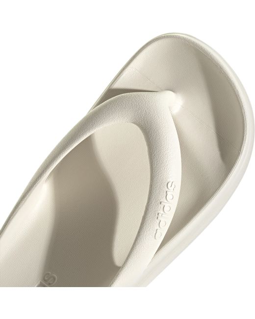 Adidas White Adilumia Flip Pool Sliders