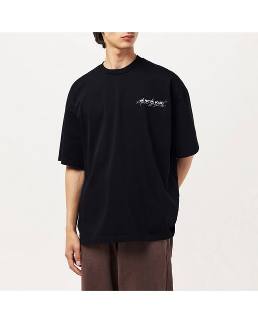 MKI Miyuki-Zoku Black Script T-Shirt for men