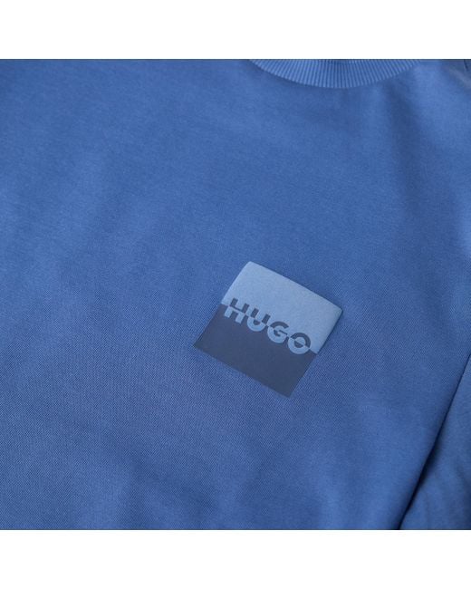 HUGO Blue Dusplito Short Sleeve Polo Shirt for men