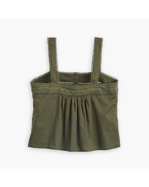 Levi's Green Cici Tank Woven Cami Vest
