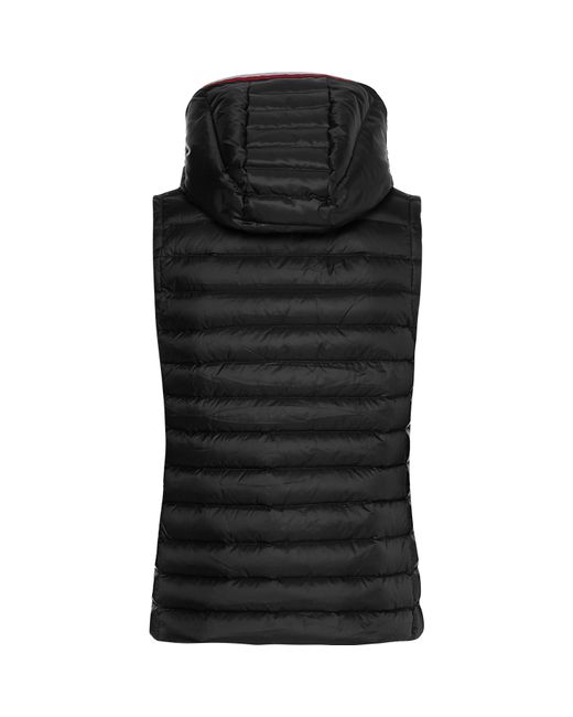 Tommy Hilfiger Black Heritage Low Down Duck Down Detachable Hood Sleeveless Short Puffer Jacket