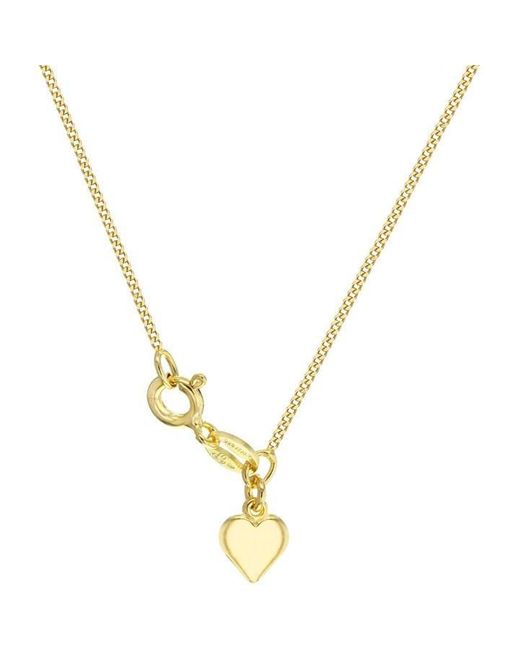 Be You Metallic Sterling Silver Plated Heart Curb Chain