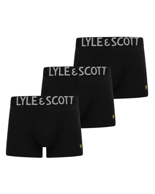 Lyle & Scott Black Wide Trunks for men