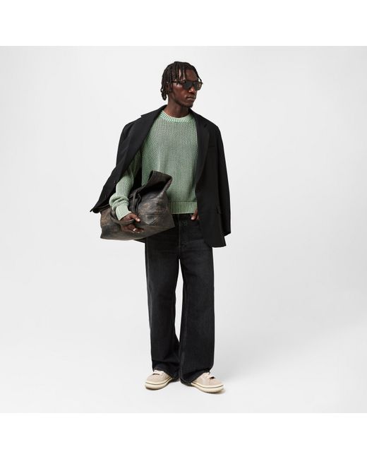 Represent Black Leather Tote Bag for men
