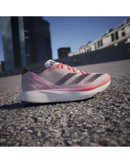 Adidas Pink Adizero Takumi Sen 10 Running Shoes