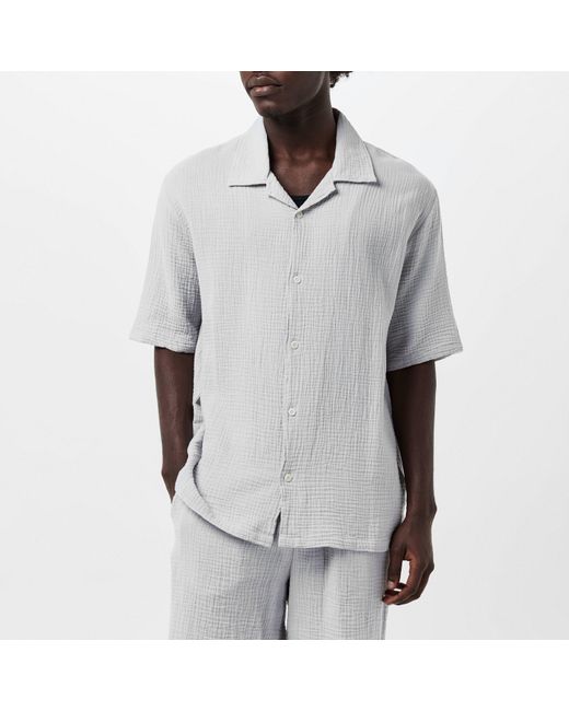 Albam Gray Crinkle Holiday Shirt for men