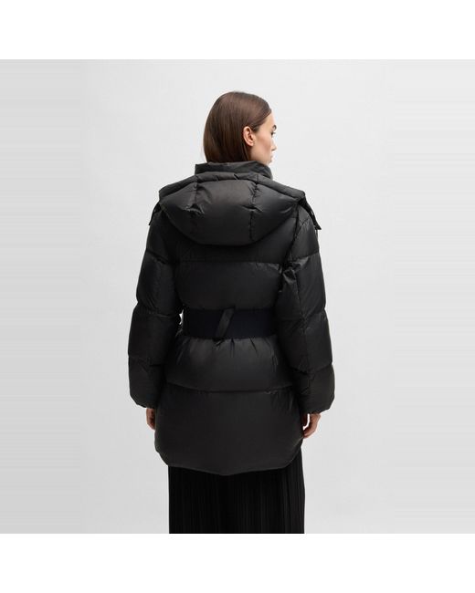 HUGO Black Falentina Quilted Short Puffer Jacket