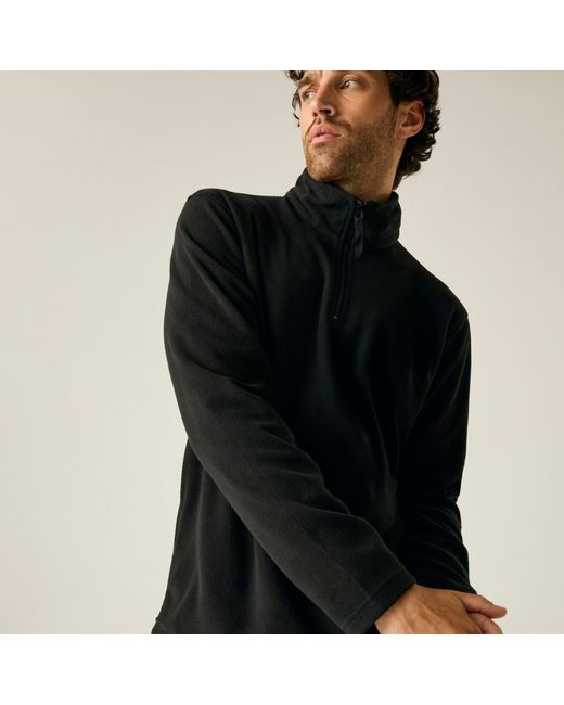 Regatta Black Micro Lightweight Half Zip Fleece for men