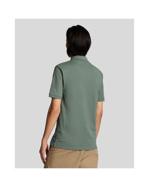 Lyle & Scott Green Basic Short Sleeve Polo Shirt for men