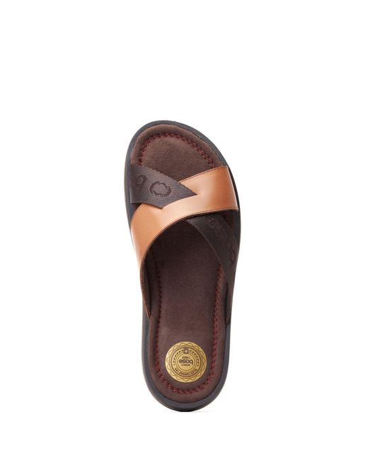 Base London Brown Webb Slider for men