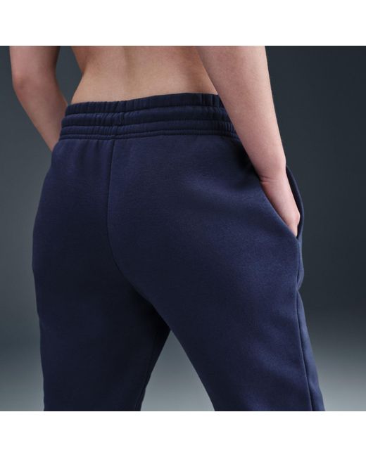 Nike Blue Sportswear Phoenix Fleece Mid-Rise Sweatpants
