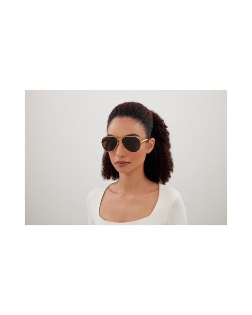 Bottega Veneta Brown Bv1305S Aviator Sunglasses