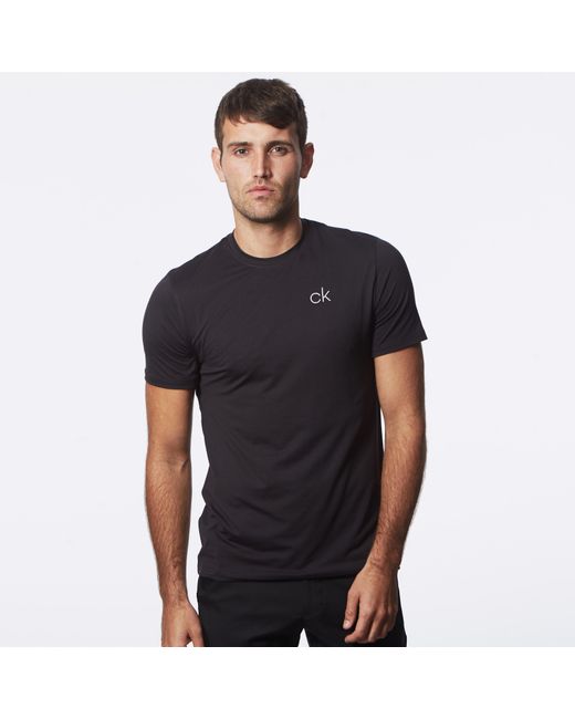 Calvin Klein Black S Newport Tee Moisture Wicking Lightweight T-shirt for men