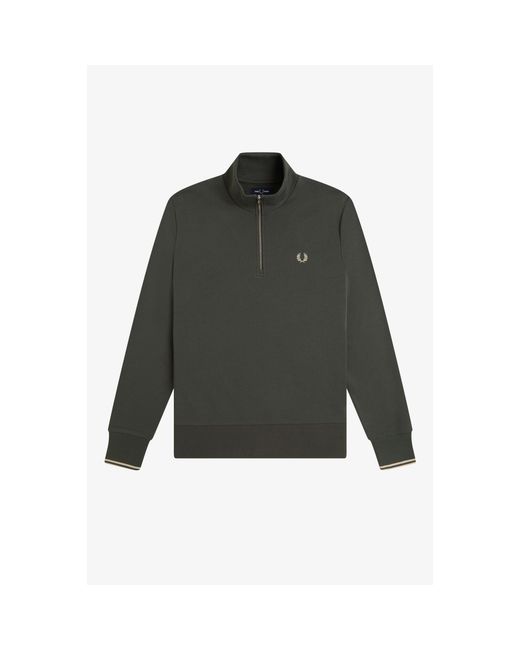 Fred Perry Green Fredperry Half Zip Top for men