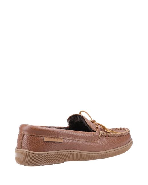 Hush Puppies Brown Ace Leather Slipper for men