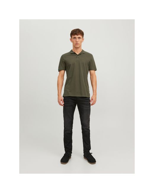 Jack & Jones Green Short Sleeve Polo Shirt for men