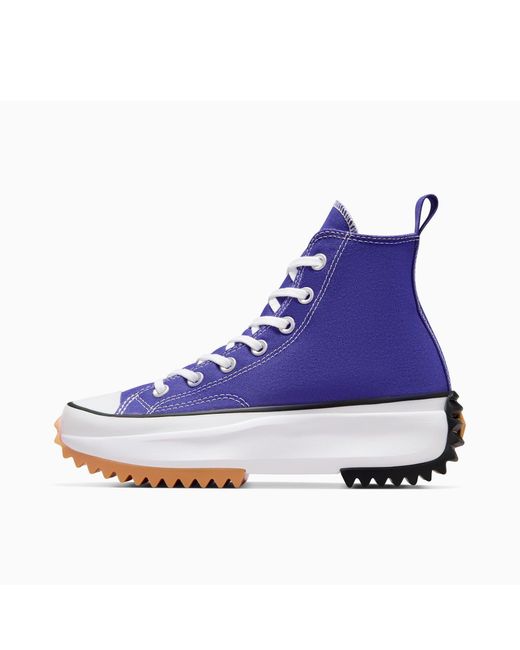 Converse Blue Adults Run Star Hike Platform Canvas High-Top Trainers