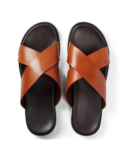 Dune Brown Flat Sandals for men