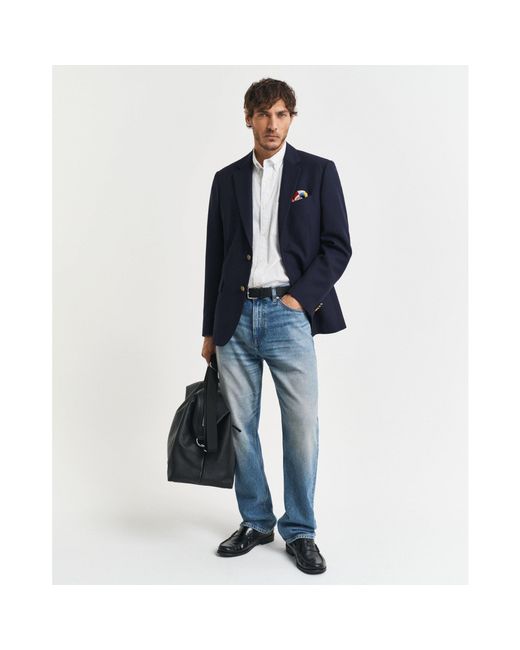 Gant White Regular Fit Classic Poplin Short Sleeve Shirt for men