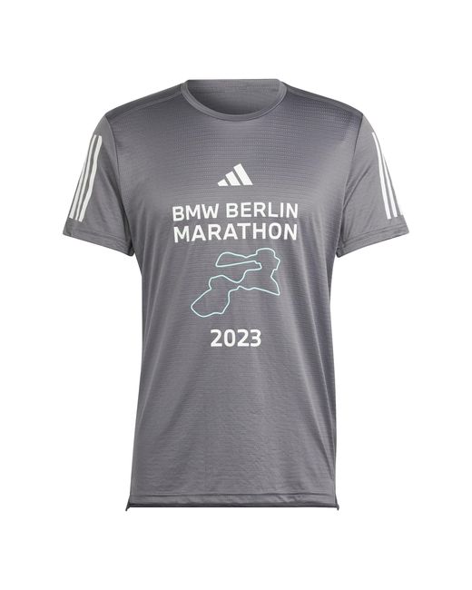 Adidas Gray Bmw Berlin-Marathon 2023 Event T-Shirt for men