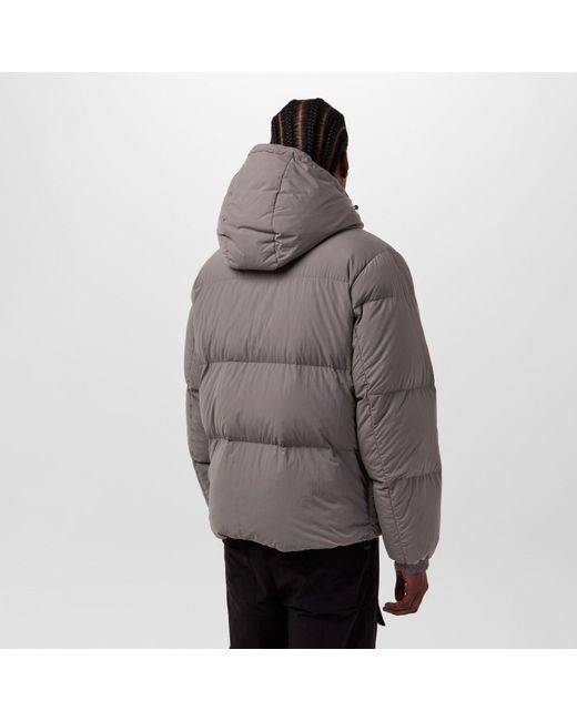 ARMANI EXCHANGE Gray Down Water-Resistant Short Puffer Jacket for men