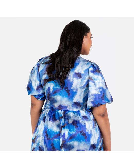 Lovedrobe Blue Satin Wrap Midaxi Dress