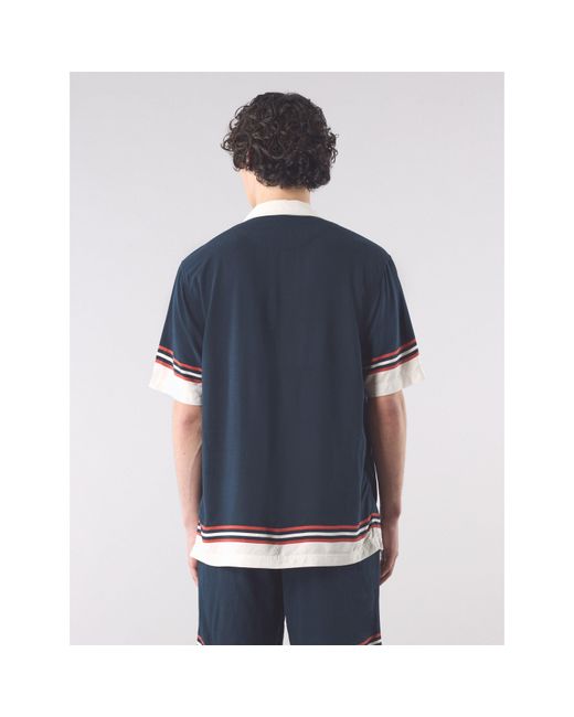 Pretty Green Blue Pg Valencia Short-Sleeve Plain Shirt for men