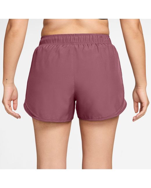 Nike Purple Tempo Dri-Fit Mid-Rise Brief-Lined Running Shorts
