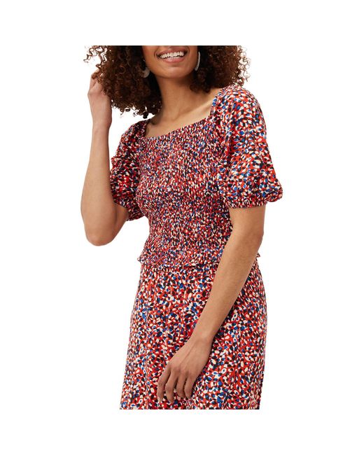 Phase Eight Red Kamila Ditsy Print Co-Ord Top