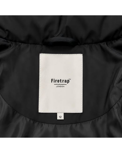 Firetrap Black Ladies Bubble Jacket