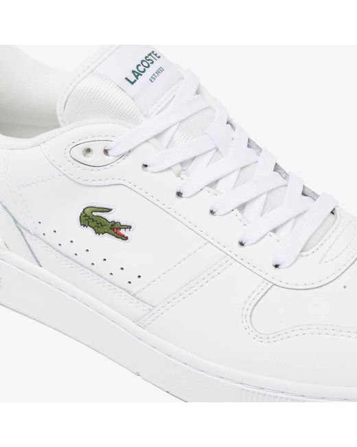 Lacoste White T-Clip Set Leather Sneakers for men