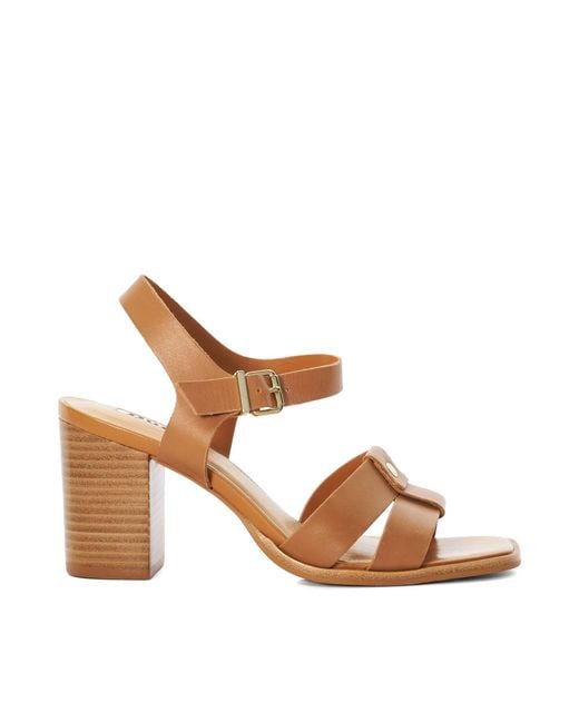 Dune Brown Jessia Heeled Sandal