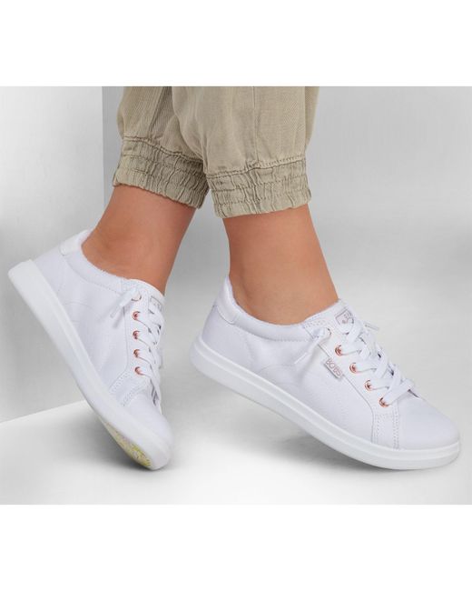 Skechers White Bobs D Vine Low-Top Trainers