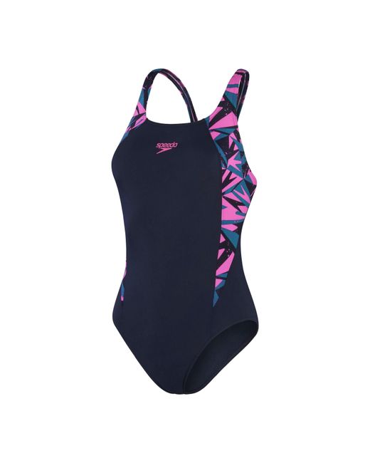 Speedo Blue Hyperboom Splice Muscleback Swimsuit