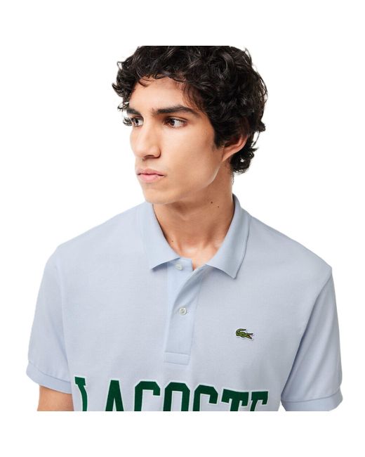 Lacoste Blue French Short-Sleeve Polo Shirt for men