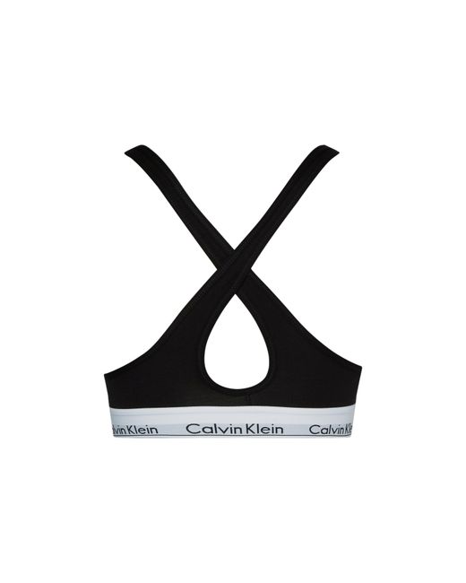 Calvin Klein Black Modern Cotton Bralette Lightly Lined