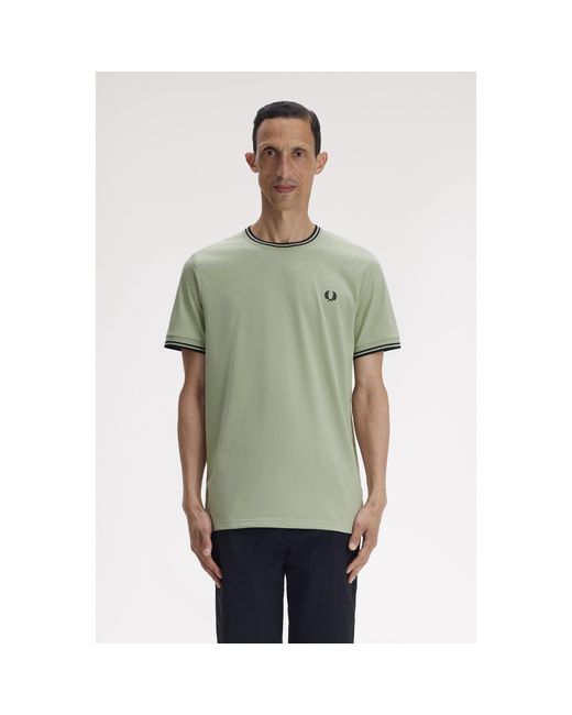 Fred Perry Green Twin Tipped T-Shirt for men