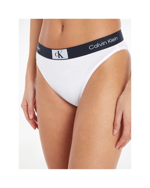 Calvin Klein White High Waist Brazilian Briefs