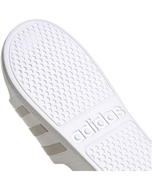 Adidas White Adilette Aqua Slide