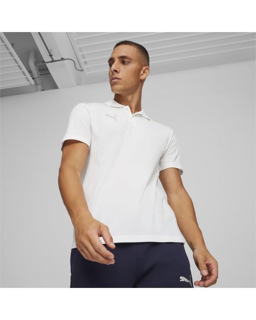 PUMA White Teamfinal Casuals Polo Shirt for men